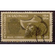 SB0291U-SELO PROPAGANDA DO 4º CENTENÁRIO DE SÃO PAULO, CR$ 1,20 - 1953 - U