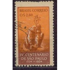 SB0293U-SELO PROPAGANDA DO 4º CENTENÁRIO DE SÃO PAULO, CR$ 2,80 - 1953 - U