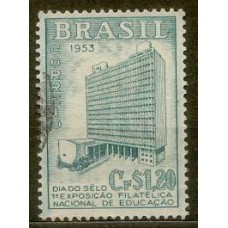 SB0303U-SELO DIA DO SELO - 1ª EXPOSIÇÃO FILATÉLICA NACIONAL DE EDUCAÇÃO - 1953 - U