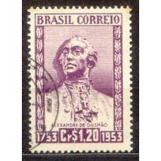 SB0327U-SELO BICENTENÁRIO DA MORTE DE ALEXANDRE DE GUSMÃO - 1954 - U