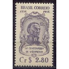 SB0330M-SELO 4º CENTENÁRIO DE SÃO PAULO/SP, CR$ 2,80 PAPEL ACETINADO - 1954 - MINT