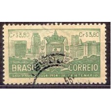 SB0331U-SELO 4º CENTENÁRIO DE SÃO PAULO/SP, CR$ 3,80 PAPEL TINTADO - 1954 - U