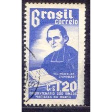 SB0340U-SELO CINQUENTENÁRIO DA CHEGADA DOS IRMÃOS MARISTAS AO BRASIL E JUBILEU DO COLÉGIO SÃO JOSÉ, M CHAPAGNAT - 1954 - U