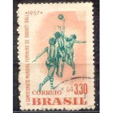 SB0393UA-SELO 2º CAMPEONATO MUNDIAL FEMININO DE BOLA AO CESTO - 2ª TIRAGEM - 1957 - U