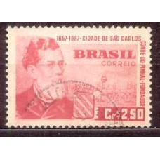 SB0394U-SELO CENTENÁRIO DE SÃO CARLOS/SP - 1957 - U