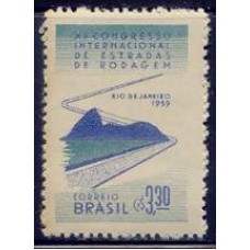 SB0437M-SELO 11º CONGRESSO INTERNACIONAL DE ESTRADAS DE RODAGEM - 1959 - MINT