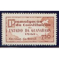 SB0458N-SELO PROMULGAÇÃO DA CONSTITUIÇÃO DO ESTADO DA GUANABARA - 1961 - N