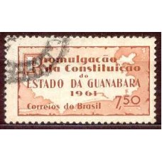 SB0458U-SELO PROMULGAÇÃO DA CONSTITUIÇÃO DO ESTADO DA GUANABARA - 1961 - U