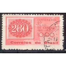 SB0466U-SELO CENTENÁRIO DOS SELOS 'COLORIDOS', 280 RÉIS - 1961 - U