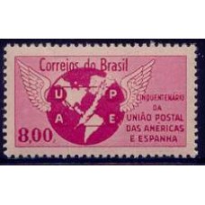 SB0480N-SELO CINQUENTENÁRIO DA UNIÃO POSTAL DAS AMÉRICAS E ESPANHA - UPAE - 1962 - N