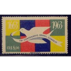 SB0484M-SELO TRICENTENÁRIO DOS CORREIOS DO BRASIL - 1963 - MINT