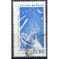 SB0485U-SELO EXPOSIÇÃO INTERNACIONAL AERONÁUTICA E ESPAÇO - 1963 - U