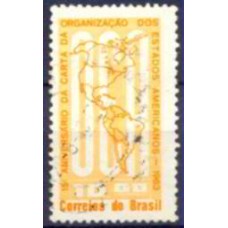 SB0490U-SELO 15° ANIVERSÁRIO DA CARTA DA OEA - ORGANIZAÇÃO DOS ESTADOS AMERICANOS - 1963 - U