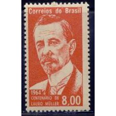 SB0508M-SELO CENTENÁRIO DO NASCIMENTO DE LAURO MULLER - 1964 - MINT