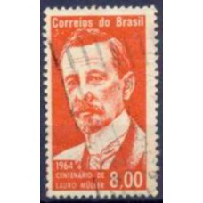 SB0508U-SELO CENTENÁRIO DO NASCIMENTO DE LAURO MULLER - 1964 - U