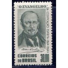 SB0511N-SELO CENTENÁRIO DA CODIFICAÇÃO ESPÍRITA POR ALLAN KARDEC - 1964 - N