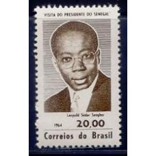 SB0514N-SELO VISITA DO PRESIDENTE DO SENEGAL LEOPOLDO SEDAR SENGHOR - 1964 - N