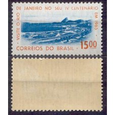 SB0515MY-SELO PROPAGANDA DO 4º CENTENÁRIO DA CIDADE DO RIO DE JANEIRO, FLAMENGO - 1964 - MINT - MARMORIZADO