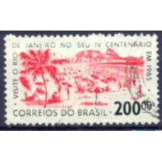 SB0517U-SELO PROPAGANDA DO 4º CENTENÁRIO DA CIDADE DO RIO DE JANEIRO, COPACABANA - 1964 - U