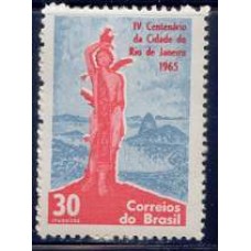 SB0522M-SELO 4º CENTENÁRIO DA CIDADE DO RIO DE JANEIRO - SÃO SEBASTIÃO - 1965 - MINT