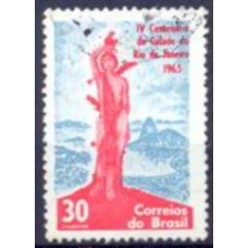 SB0522U-SELO 4º CENTENÁRIO DA CIDADE DO RIO DE JANEIRO - SÃO SEBASTIÃO - 1965 - U