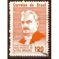 SB0524U-SELO CENTENÁRIO DO NASCIMENTO DE VITAL BRASIL - 1965 - U