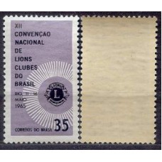 SB0527MY-SELO XII CONVENÇÃO NACIONAL DE LIONS CLUBES - 1965 - MINT - MARMORIZADO