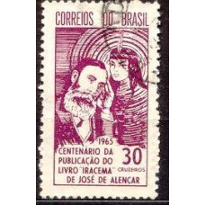 SB0531U-SELO CENTENÁRIO DO LIVRO 'IRACEMA', DE JOSÉ DE ALENCAR - 1965 - U