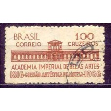 SB0552U-SELO SESQUICENTENÁRIO DA MISSÃO ARTÍSTICA FRANCESA - 1966 - U