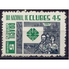 SB0573N-SELO DIA NACIONAL DOS CLUBES "4S" - SER - SABER - SAÚDE - SENTIR - 1967 - N