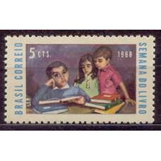 SB0614M-SELO SEMANA DO LIVRO - 1968 - MINT