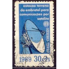 SB0627U-SELO ESTAÇÃO TERRENA DA EMBRATEL PARA COMUNICAÇÕES POR SATÉLITE - 1969 - U
