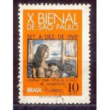 SB0638U-SELO 10ª BIENAL DE SÃO PAULO, MULHER - 1969 - U