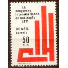 SB0693M-SELO 3º CONGRESSO INTERAMERICANO DE HABITAÇÃO - 1971 - MINT