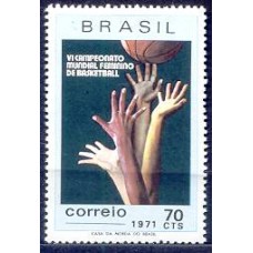 SB0698M-SELO 6º CAMPEONATO MUNDIAL FEMININO DE BASQUETEBOL - 1971 - MINT