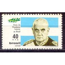 SB0725M-SELO VISITA DO PRESIDENTE LANUSSE, DA ARGENTINA - 1972 - MINT