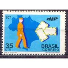 SB0733M-SELO CAMPANHA DA INTEGRAÇÃO NACIONAL, SERVIÇO POSTAL - 1972 - MINT