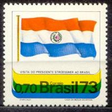 SB0777N-SELO VISITA DO PRESIDENTE DO PARAGUAI GENERAL ALFREDO STROESSNER - 1973 - N