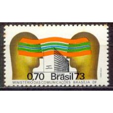 SB0778N-SELO INAUGURAÇÃO DO PRÉDIO DO MINISTÉRIO DAS COMUNICAÇÕES - 1973 - N