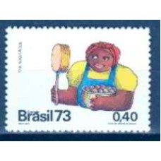 SB0807M-SELO HOMENAGEM A MONTEIRO LOBATO, TIA ANASTÁCIA - 1973 - MINT