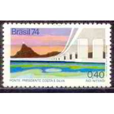 SB0834M-SELO INAUGURAÇÃO DA PONTE RIO-NITERÓI - 1974 - MINT