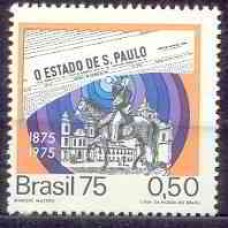 SB0872M-SELO CENTENÁRIO DO JORNAL O ESTADO DE SÃO PAULO - 1975 - MINT