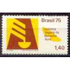 SB0874M-SELO RECURSOS ECONÔMICOS - HOMENAGEM AOS ESTADOS E TERRITÓRIOS NACIONAIS, BORRACHA - 1975 - MINT