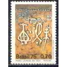 SB0895N-SELO ARQUEOLOGIA BRASILEIRA, INSCRIÇÕES RUPESTRES - 1975 - N