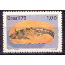 SB0897M-SELO ARQUEOLOGIA BRASILEIRA, PEIXE FÓSSIL - 1975 - MINT