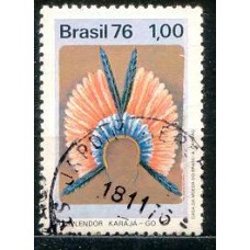 SB0929U-SELO PRESERVAÇÃO DA CULTURA INDÍGENA NO BRASIL, RESPLENDOR KARAJÁ - 1976 - U