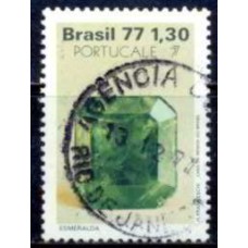 SB1017U-SELO PEDRAS PRECIOSAS - EXPOSIÇÃO FILATÉLICA PORTUCALE 77, ESMERALDA - 1977 - U