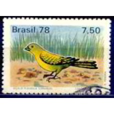 SB1036U-SELO PROTEÇÃO À FAUNA - PÁSSAROS BRASILEIROS, SICALIS FLAVEOLA - 1978 - U