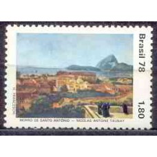 SB1067M-SELO PAISAGEM BRASILEIRA NA PINTURA, MORRO SANTO ANTÔNIO - 1978 - MINT