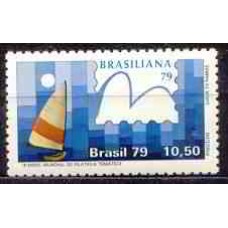 SB1087N-SELO EXPOSIÇÃO FILATÉLICA BRASILIANA 79 - VELEIROS, PINGUIM - 1979 - N